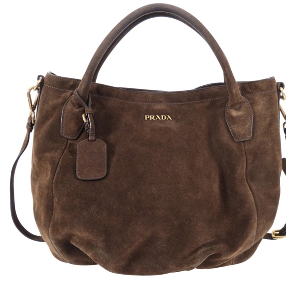 Prada Suede Handbag / Tote - Picture 6 of 11